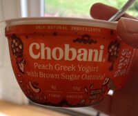 Peach Greek Yogurt with Brown Sugar Oatmeal