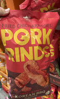 Fried Chicharrones Pork Rinds Sweet & Spicy Korean BBQ Flavored