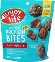 Chocolate protein bites dark raspberry