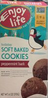 Peppermint bark soft baked cookies