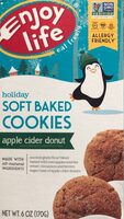 Apple cider donut holiday soft baked cookies