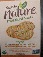 Organic Rosemary & Olive Oil Stoneground Wheat Crackers