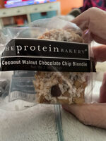Coconut walnut chocolate chip blondie