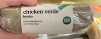 Chicken verde burrito