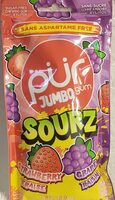 Jumbo Gum Sourz Strawberry Grape