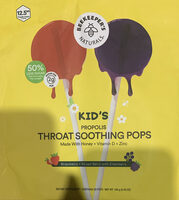 Kid's Propolis Throat Soothing Pops