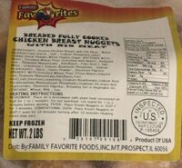 Breaded Fully Cooked Chicken Breast Nuggets With Rib Meat