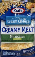 Creamy melt Mexican style cheese