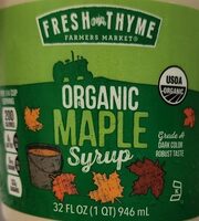 Organic maple syrup