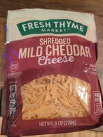 Shredded mild cheddar cheese