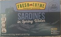 Sardines in spring water