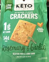 Rosemary and Garlic Almond Flour Crackers