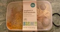 Spaghetti and beef meatballs