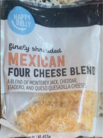 Finely shredded mexican four cheese blend