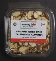 Organic Sliced Raw California Almonds