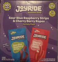 Sourblue raspberry strips and cherry berry ropes