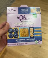 JAMMY SAMMY SNACK SIZE SANDWICH BAR blueberry + oatmeal flavored with other natural flavors