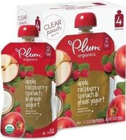 Plum Stage2 Greek Yogurt Baby Food Raspberry Spinach