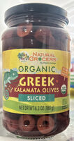 Organic Greek Kalamata Olives Sliced
