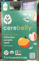 Organic Baby Puree White Bean Pumpkin Apple with Cinnamon