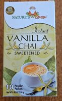 Instant vanilla chai tea drink mix sweetened