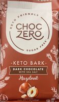 Keto Bark Dark Chocolate with Sea Salt Hazelnut