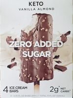 Vanilla Almond Zero Added Sugar Ice Cream Bars