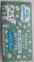 Organic grass fed sea salt butter