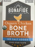 Organic chicken bone Broth