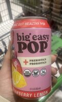 Strawberry lemon prebiotic and probiotic soda