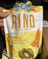 Chewy Tropical Skin-on Dried Fruit (pineapple, Orange, Kiwi)