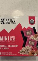 Mini Snack Bars Oatmeal Cranberry and Almond