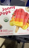 Organic summer sunrise popsicle