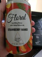 Floral sparkling water with  hemp botanicals