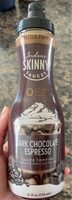 Dark chocolate espresso sauce topping
