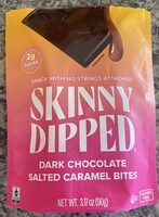 Skinny Dipped Dark Chocolate Salted Caramel Bites