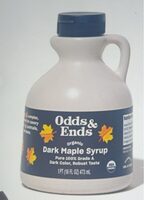 Organic pure 100% grade A maple syrup, dark robust