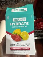 Hydrate Electrolyte Drink Mix Strawberry Lemonade