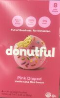 Pink dipped vanilla cake mini donuts 8 mini donuts