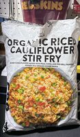 Organic rice cauliflower stir fry