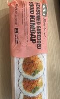 Plant based, seasoned shredded squid kimbap
