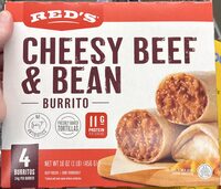 Cheesy beef and bean burrito