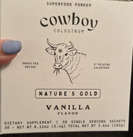 Cowboy Colostrum Vanilla Flavor