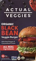 Organic black bean veggie burger