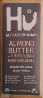 Almond Butter + Puffed Quinoa Dark Chocolate Bar