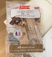 Jacquet - Chocolate French Crepes (Ready to Eat), 6 pc 192g (6.7oz)