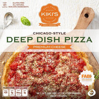 Kiki's gluten free chicago style three cheese deep dish pizza