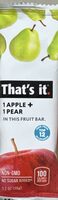 Apple + Pear Fruit Bar