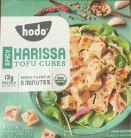 Spicy harissa tofu cubes, spicy harissa