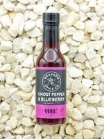Ghost pepper and blueberry hot sauce